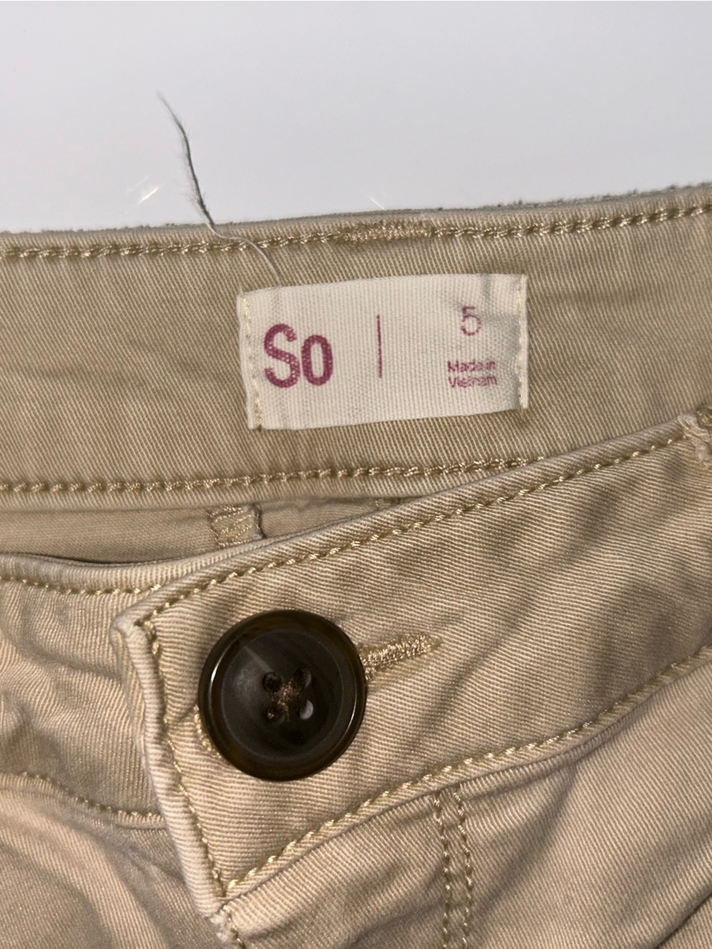 SO Women's Cargo Shorts - Light Khaki